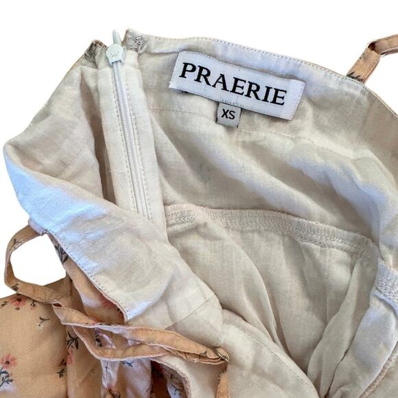 Praerie - Sandy Floral Side Lace up Maxi Dress in Pink - Picture 4 of 5